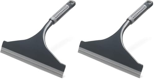 Image of Addis ComfiGrip Shower And Window Squeegee In Metallic and Graphite, 4 x 24 x 27 cm (Pack of 2)