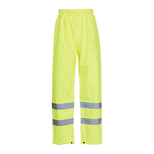 Image of Blackrock Yellow Hi Vis Waterproof Overtrousers, Reflective High Viz Visibility Safety Work Trousers Men's & Women's, Rain Waterproof Pants, Workwear Overalls, Fully EN Certified - Size Large
