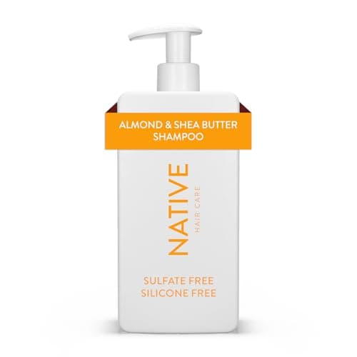 Image of Native Almond & Shea Butter Strengthening Shampoo Contains Naturally Derived Ingredients - All Hair Types, Color & Treated, Fine to Dry Damaged, Sulphate, Silicone & Dye Free (487 ml)