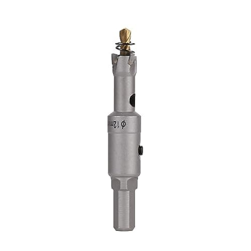 Image of Vearter TCT Hole Saw, 12mm Carbide Bit with Pilot Drill, Cutter for Hard Metal, Stainless Steel, Mild Steel, Aluminium Alloy, Copper, Iron, Plastic and Fiberglass