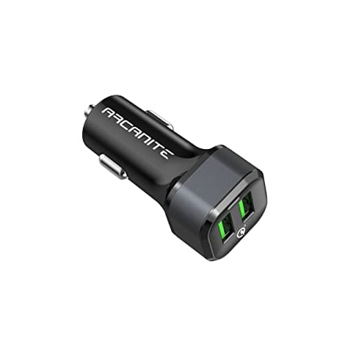 Image of ARCANITE Premium USB Car Charger, Dual Port Quick Charge 3.0 36W 6A - AKCC-236