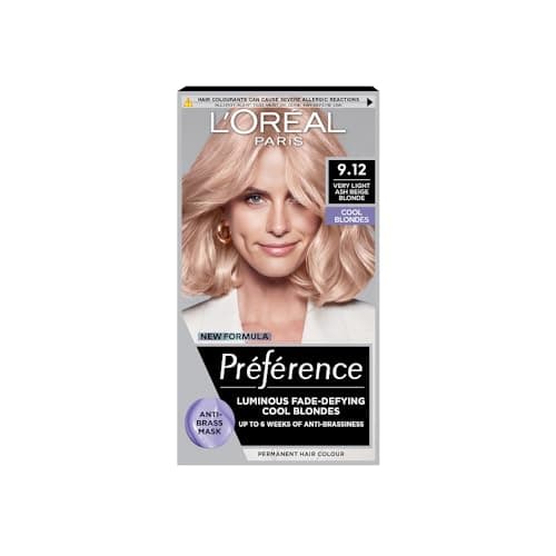 Image of L'Oreal Paris Preference Hair Dye, Long Lasting, Luminous Permanent Hair Colour, 9.12 Siberia