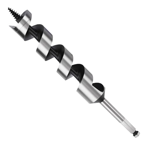 Image of MOXPIFY Wood Auger Drill Bits, 32mm Timber Drill Bits 230mm Long Hex Shank, Extra Long Drill Bits Wood For Woodworking (32mm x 230mm)