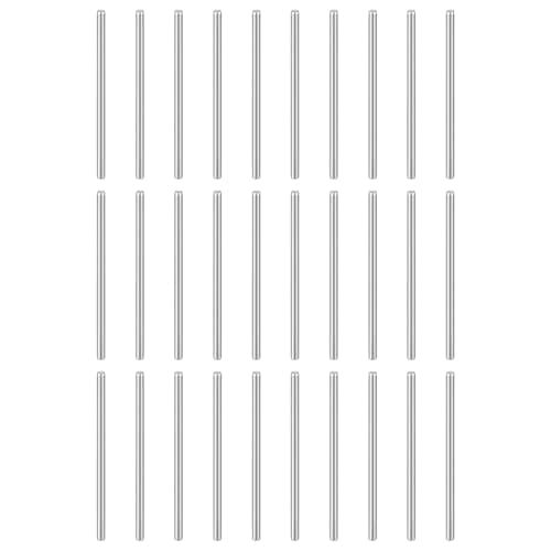 Image of sourcing map 50pcs Dowel Pins M2(2mm) x 45mm 304 Stainless Steel Cylindrical Shelf Support Peg Pin Rod Fasten Elements for Metal Devices Wood Furniture DIY Installation, Silver