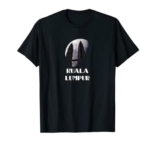 Image of Kuala Lumpur Twin Towers Moon Silhouette T-Shirt