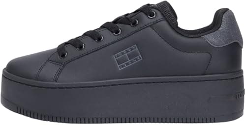Image of Tommy Jeans Women TJW Flatform ESS MU EN0EN02918 Low Top, Black (Black), 40