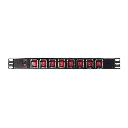 Image of PULSE PDS8‑C13 – 8‑Way IEC C13 Switched Rack PDU, 19" 1U, UK Plug