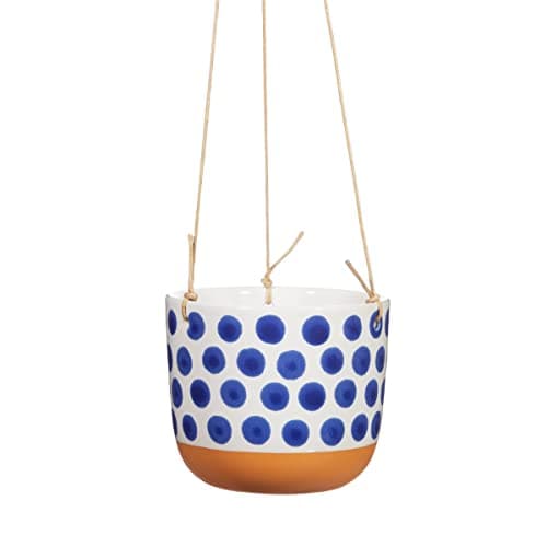 Image of Sass & Belle Naxos Blue Spot Hanging Planter