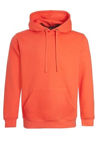 Image of imporio 11 Women Ladies Oversized Pullover Plain Hoodie Top With Out Zip Hoodies Sweatshirt Top Jumper UK 10-18 (UK, Numeric, 14, 16, Regular, Regular, Orangeade)