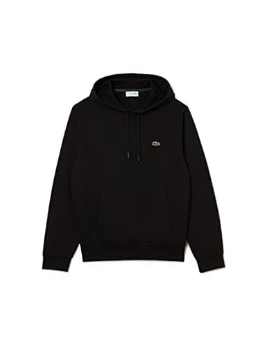 Image of Lacoste Mens Basic Fleece Hoodie Black L