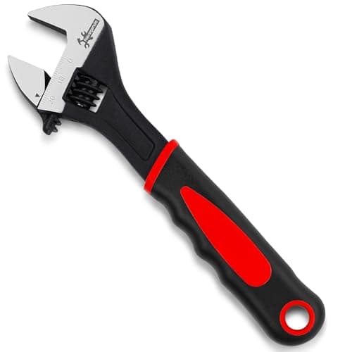 Image of Navegando 8 Inch Adjustable Wrench, 200mm Drop Forged Adjustable Spanner, High Carbon Steel, Anti-Slip Handle, 24mm Max Opening for DIY & Plumbing