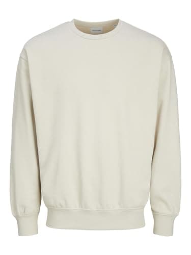 Image of JACK & JONES Men's Jjecharge Sweat Crew Neck Noos Sweatshirt, moonbeam, M