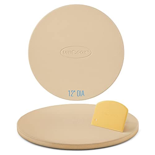 Image of Unicook Round Pizza Stone 30.5cm, Heavy Duty Ceramic Bread Baking Stone for Oven, BBQ and Grill, Thermal Shock Resistant, Durable and Safe, Cordierite Material