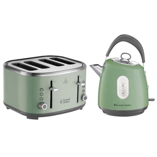 Image of Russell Hobbs Stylevia 1.5L Kettle and 4 Slice Toaster Sage