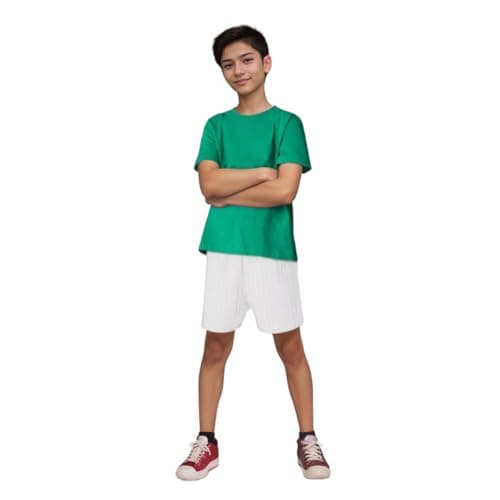 Image of L S U Boys PE Shorts, Football Sports Gym Activewear, Summer School Shorts Stripe Shadow (UK, Age, 11 Years, 12 Years, White)