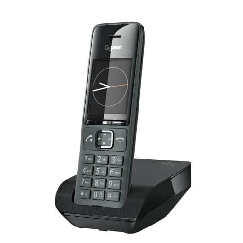 Image of Gigaset Family - Cordless DECT Telephone - Timeless and Elegant Design - 2.2" TFT Colour Display - Excellent Audio Quality, Black [UK Version]