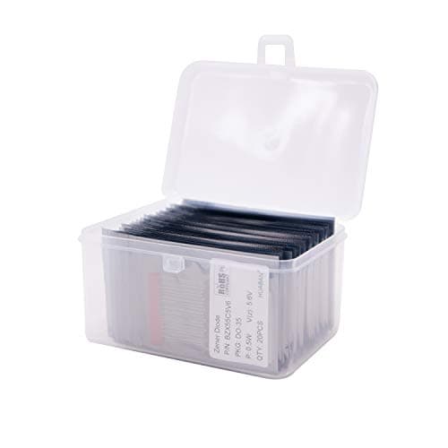 Image of 34Value x 20PCS 0.5W DO35 Zener Diode 2.0V 2.2V 2.4V 2.7V 3.0V 3.3V 3.6V 3.9V 4.3V 4.7V 5.1V 5.6V 6.2V 6.8V 7.5V 8.2V 9.1V 10V 11V 12V 13V 15V 16V 18V 20V 22V 24V 27V 30V 33V 36V 39V 43V 47V