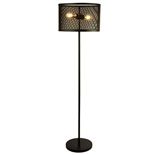 Image of Searchlight 2832-2BK Fishnet 2 Light Floor Light in Matt Black