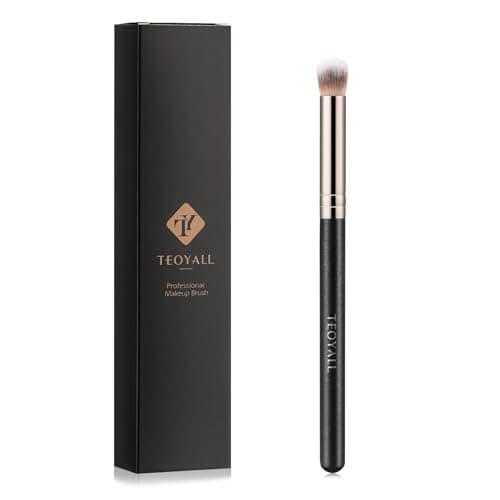 Image of TEOYALL Eyeshadow Blending Brush, Soft Dense Synthetic Bristles Crease Brush For Powder Cream Contour Bronzer Concealer