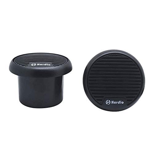 Image of Herdio 3 Inch 140W IP66 Waterproof System Weather Proof Coaxial Boat Speakers Marine Stereo Outdoor Loudspeaker System Set for Car Van Truck Tractor Caravan Motorhome (Black)