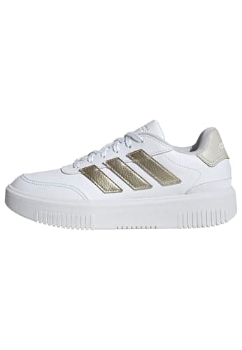 Image of adidas Women's COURTBLOCK Shoes, FTWR White/Cyber met./Orbit Grey, 5 UK