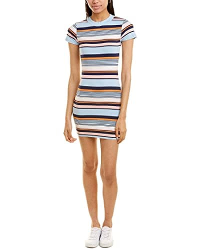 Image of French Connection womensTim Knit Stripe Dress Long-Sleeve Dress - Blue - 16