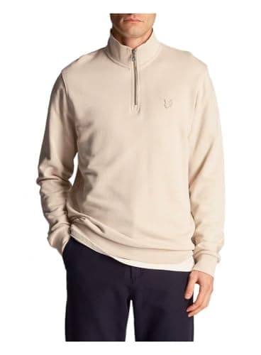 Image of Lyle & Scott Tonal Eagle 1/4 Zip Sweatshirt Cove XL