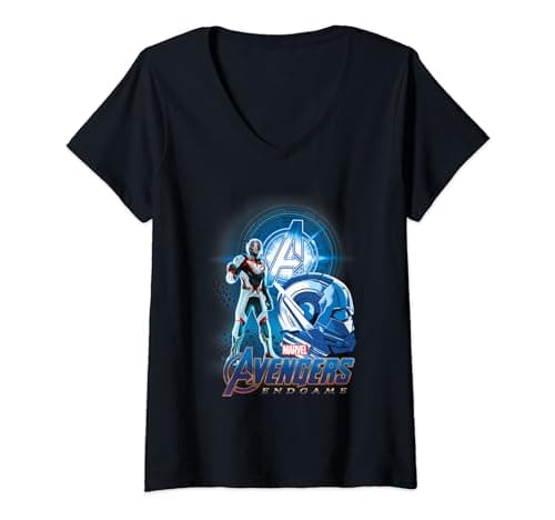 Image of Womens Marvel Avengers Endgame Ant Man Team Suit V-Neck T-Shirt
