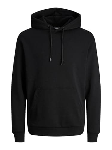 Image of JACK & JONES Mens Jjebradley Noos Hooded Sweatshirt, Black, XL UK