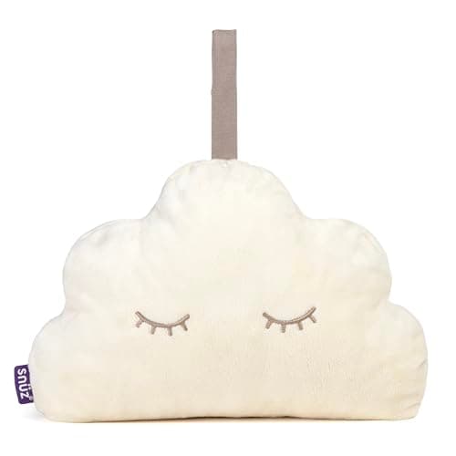 Image of Snuz Cloud Baby Sleep Aid - Night Light with Pink & White Light, Sound Machine with Heartbeat, Lullaby, Waterfall & Pink Noise, Adjustable Volume, Soft & Portable, Adorable Baby Shower Gifts, Cashmere