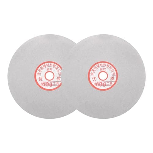 Image of sourcing map 2pcs Diamond Sanding Grinding Disc, 6-Inch (150mm) Grit 600 1/2" Arbor Hole, Flat Lap Disk Polishing Discs Abrasive Wheel for Gemstone Tile Porcelain Glass Stone Metal