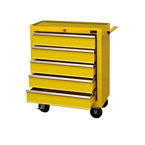 Image of Dirty Pro Tools™ LARGE 5 DRAWER ROLLCAB WITH SIDE TOOL TRAY BALL BEARING SLIDES DRAWERS AND DRAWER DIVIDERS CABINET GARAGE PROFESSIONAL TOOL CHEST BOX