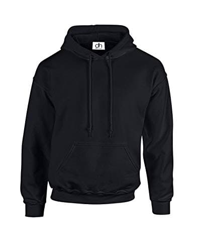 Image of D&H CLOTHING UK Premium Adult Unisex Premium XS-6XL Pullover Heavy Blended Hooded Fleece Jumper Work Wear Sweatshirt Hoodies Top Plain BNW Unisex Black