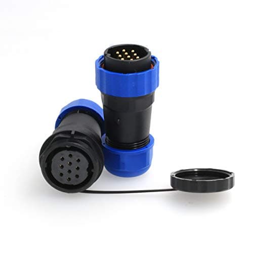 Image of DRRI HE29 10pin 28mm 10A 380V Waterproof Industrial Threaded Plastic Connector in-line Electrical Chassis Metal Connections Aviation Connector