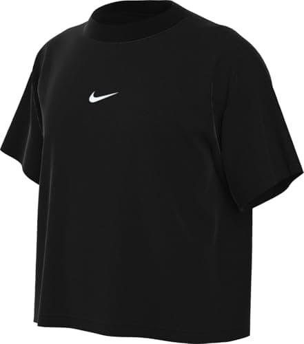 Image of NIKE FZ5559-010 G NSW TEE Boxy ESSNTL LBR T-Shirt Girls Black Size XS