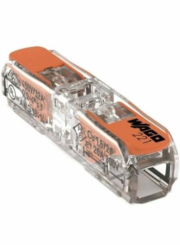 Image of WAGO Single 221-2411 Slim Inline Reusable Electrical Wire Block Cable Connector Compact (1)