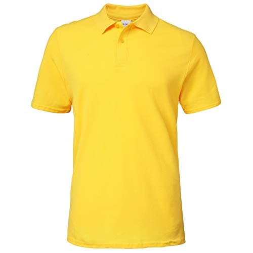Image of Gildan 64800 Softstyle Adult Double Pique Polo Shirt for Men, Daisy, XL