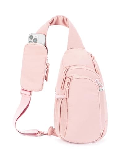 Image of GreenTaya Cross Body Bag Women Shoulder Sling Bag Men with Anti-theft RFID Blocking Pocket Travel Crossbody Bag with Phone Pocket and Water Bottle Pocket, Pink