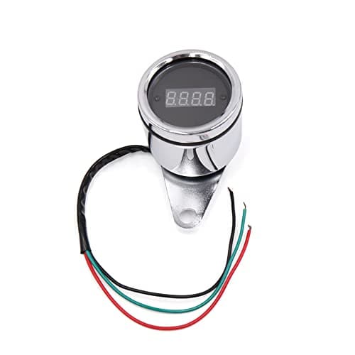 Image of sourcingmap Universal 12V Red LED Waterproof Motorcycle Digital Tachometer Gauge