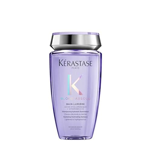 Image of Kérastase Blond Absolu, Hydrating Illuminating Shampoo, For Lightened, Highlighted and Grey Hair, With Hyaluronic Acid & Edelweiss Flower, Bain Lumiere, 250ml