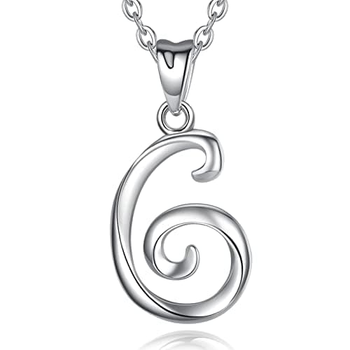 Image of EUDORA 26 Alphabet Necklace 925 Sterling Silver Initial Letter Personalised Pendant Necklaces Gifts for Women Ladies Girls Mother's day,18inch Chain