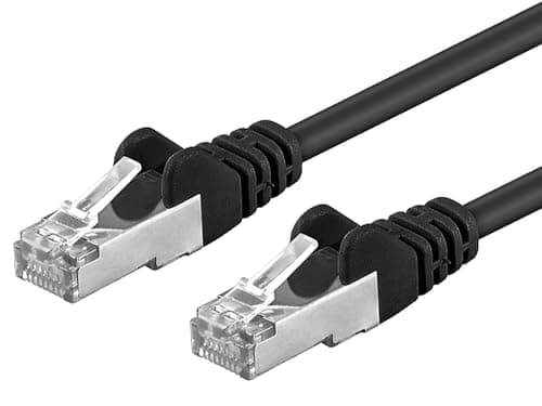 Image of PremiumCord Patch Cable CAT6a S-FTP, RJ45-RJ45, AWG 26/7, 0.25 m, Colour: Black