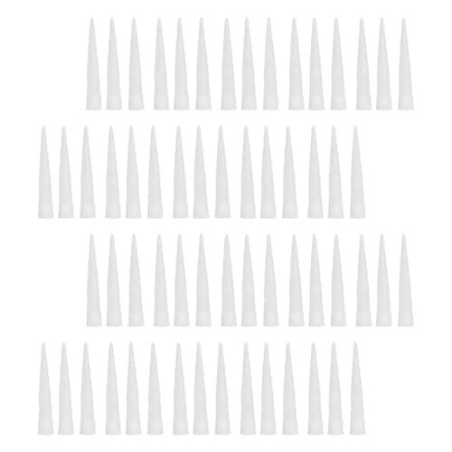 Image of 60-Piece Plastic Caulking Nozzles for Sealant and Adhesive Applications, Screw-On Design for Easy Replacement and Precise Application