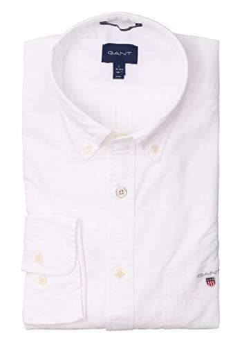 Image of GANT Mens Oxford Shirt Light Pink White L