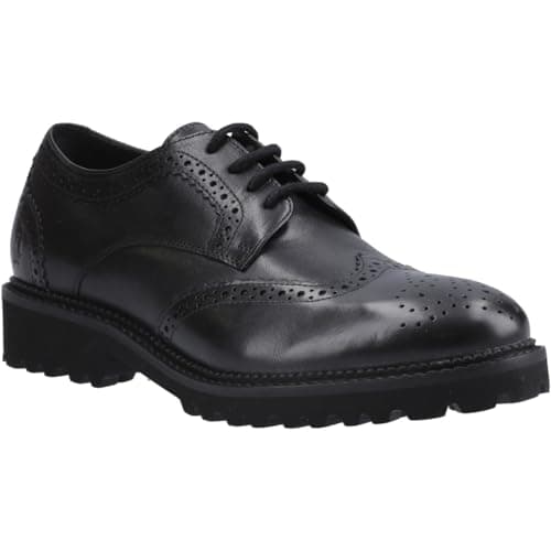 Image of Hush Puppies Gabi Lace Up Leather Girls's Black Brogues - UK 5