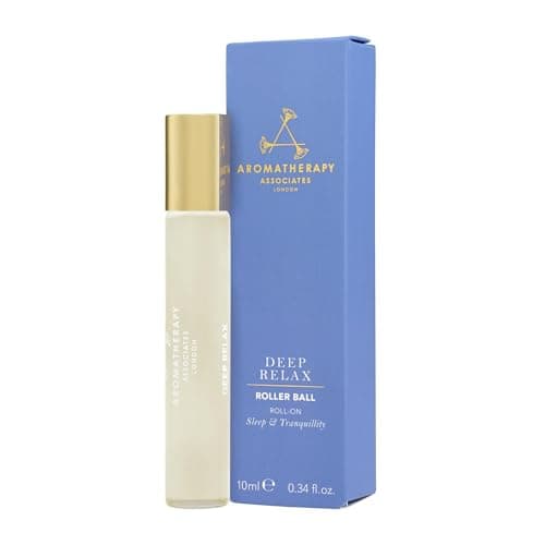 Image of Aromatherapy Associates Deep Relax Roller Ball 10ml - 100% Natural, London Hand Crafted Roll On - Relaxing Vetivert, Calming Camomile & Grounding Sandalwood
