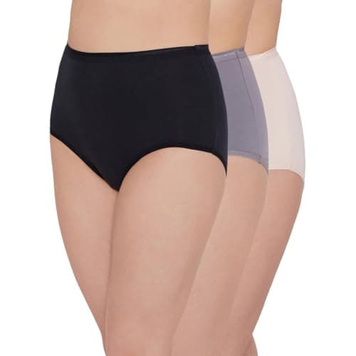 Image of Wacoal Women Cotton High Waist Full Coverage Everyday Wear 3 Pack Maxi Briefs, Black, beige, frost grey, M