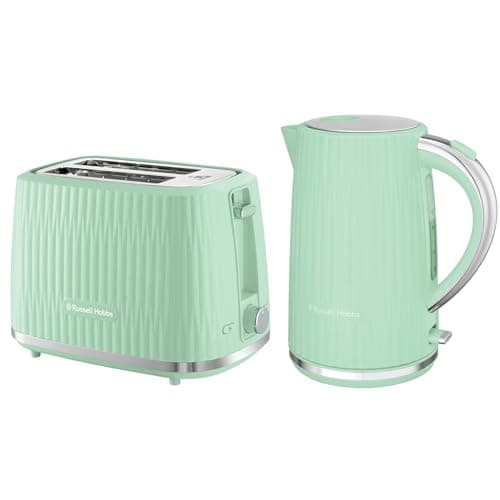 Image of Russell Hobbs Pistachio Green Eden 1.7L Electric Kettle and 2 Slice Toaster