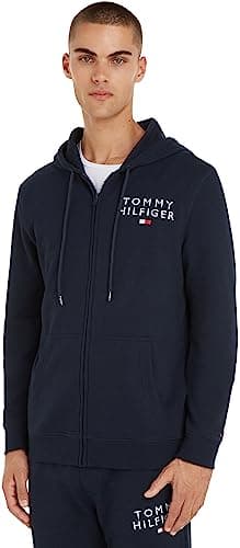 Image of Tommy Hilfiger Men’s Zipped Hoodie, Blue (Desert Sky), XL