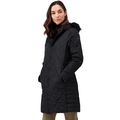 Image of Regatta Womens Fritha II Insulated Parka Jacket - Black - 10